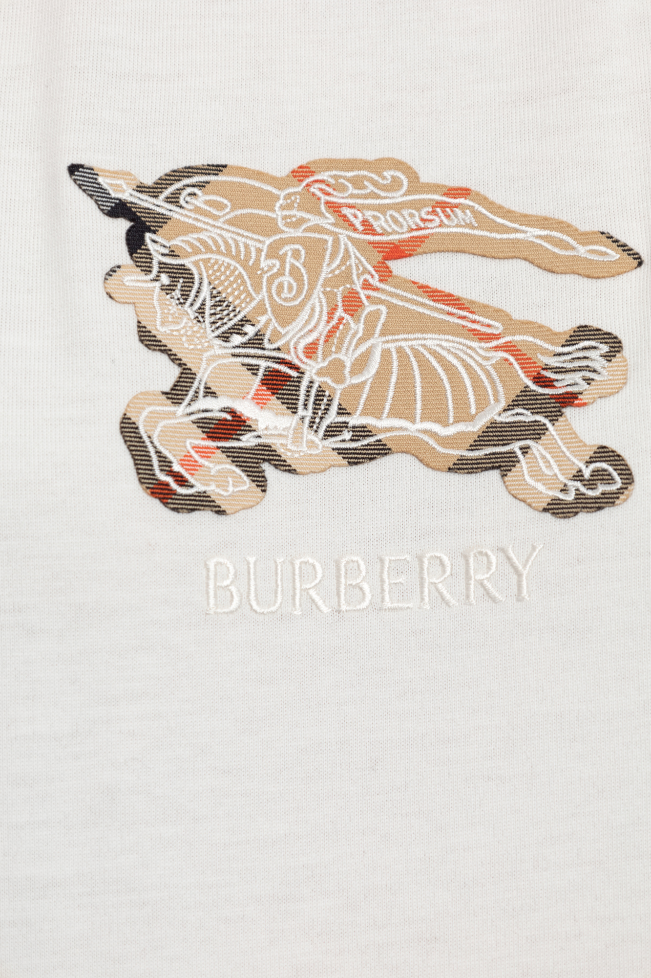 White T-shirt with logo Burberry - Vitkac GB
